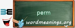 WordMeaning blackboard for perm